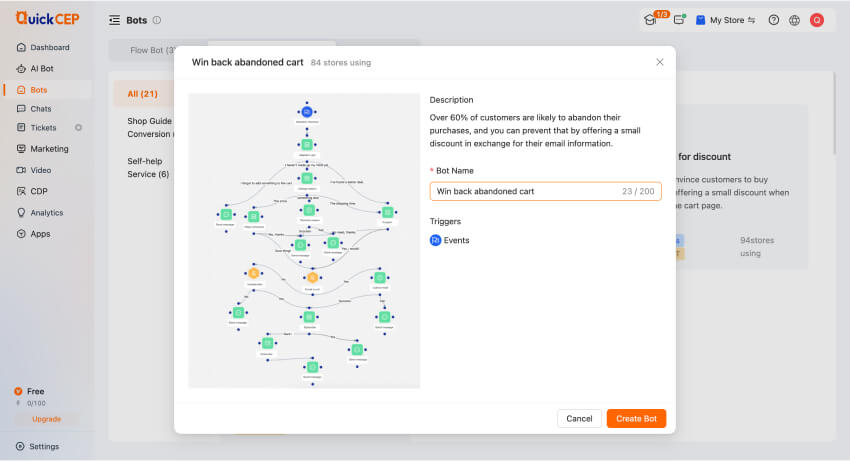 Use flow templates-train ai chatbots