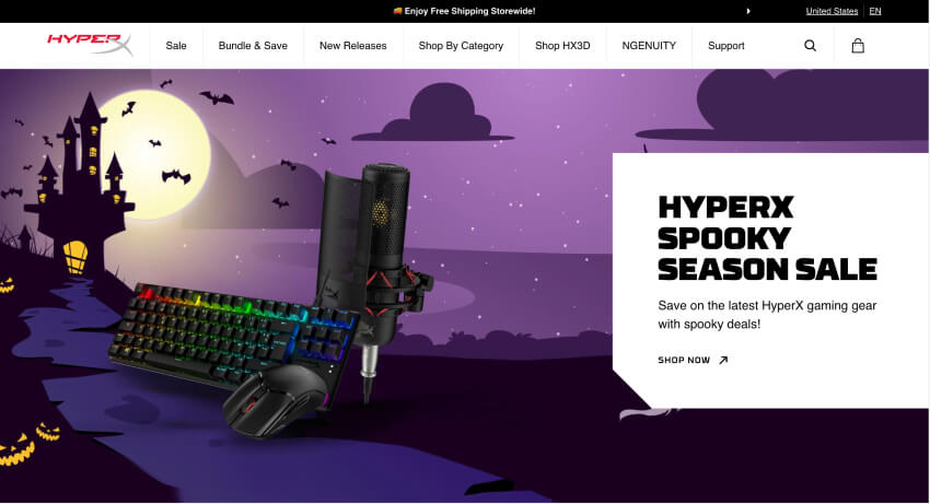 HyperX - Shopify stores example