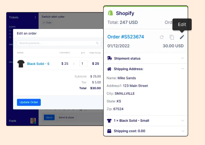 shopify chatbot gorgias