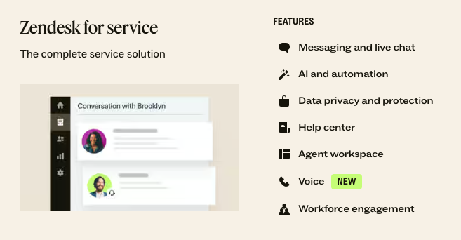 Zendesk main features